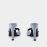 Mules Denim Logo - Coperni - Toile - Bleu