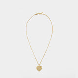 Collier Peace And Love Heart en Or Recyclé