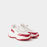 Sneakers Atlantis - Casablanca - Cuir - Blanc/Rouge
