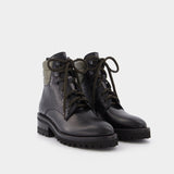 Bottes Dolomite Tread en Cuir Noir