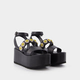 Sandales Tima en Cuir Noir