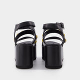 Sandales Tima en Cuir Noir