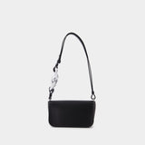 Sac Anchor Chain Baguette en Cuir Noir