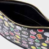 Sac Hobo Stickers Bumper-Moon - J.W. Anderson - Cuir - Noir