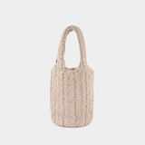 Tote Bag Apple Knitted Shopper - J.W. Anderson - Coton - Beige
