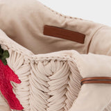 Tote Bag Apple Knitted Shopper - J.W. Anderson - Coton - Beige