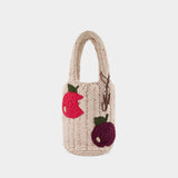Tote Bag Apple Knitted Shopper - J.W. Anderson - Coton - Beige