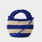 Sac À Main Popcorn Basket - J.W. Anderson - Coton - Bleu/Blanc