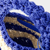 Sac À Main Popcorn Basket - J.W. Anderson - Coton - Bleu/Blanc