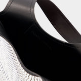 Tote Bag Mini Cœur Brodé En Cristal - Coperni - Strass - Noir