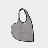 Tote Bag Mini Cœur Brodé En Cristal - Coperni - Strass - Noir