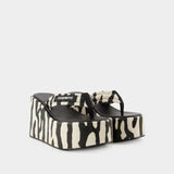 Sandales Zèbre - Coperni - Cuir - Noir/Blanc