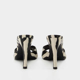 Mules Zebra Print Logo - Coperni - Cuir - Noir/Blanc