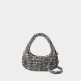 Sac À Bandoulière Baguette Swipe - Coperni - Tweed - Noir