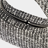 Sac À Bandoulière Baguette Swipe - Coperni - Tweed - Noir