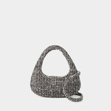 Sac À Bandoulière Baguette Swipe - Coperni - Tweed - Noir