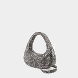 Sac À Bandoulière Baguette Swipe - Coperni - Tweed - Noir