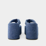 Sandales Wedge - Coperni - Denim - Bleu Délavé