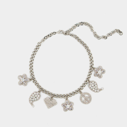 Collier Crystal Charmes - Alessandra Rich - Laiton - Argenté