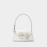 Sac Porté Épaule Bow Mini - Self Portrait - Cuir - Blanc