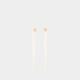Boucles D'oreilles Drip - Simone Rocha - Laiton - Blanc