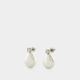 Boucles D'Oreille Pearl Egg - Simone Rocha - Perles - Blanc