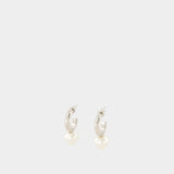 Boucles D'Oreille Mini Heart Hoop - Simone Rocha - Beige