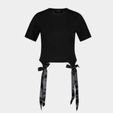 T-Shirt Avec Noeud - Simone Rocha - Coton - Noir