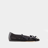 Ballerines Avec Double Noeud et Cloche - Simone Rocha - Coton - Noir