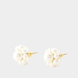 Boucles D'oreilles Mini Daisy - Simone Rocha - Polyester - Perle