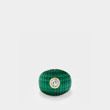 Bague Maxi Berlingot Malachite en Or Jaune