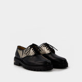 Derbies en Cuir Noir