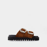 Sandales en Daim Marron