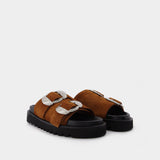 Sandales en Daim Marron