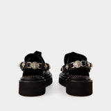 Sandales Aj1249 - Toga Virilis - Cuir - Noir