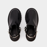 Sandales Aj1249 - Toga Virilis - Cuir - Noir