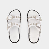 Sandales Aj844 - Toga Pulla - Cuir - Noir/Blanc