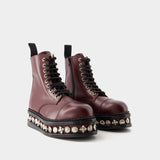 Bottines Aj1287 - Toga Pulla - Cuir - Bordeaux