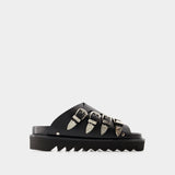 Sandales Aj1304 - Toga Pulla - Cuir - Noir