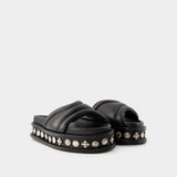 Sandales Aj1329 - Toga Pulla - Cuir - Noir