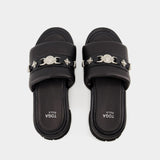 Sandales Aj1315 - Toga Pulla - Cuir - Noir
