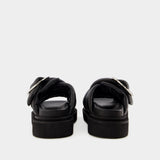 Sandales Aj1317 - Toga Pulla - Cuir - Noir