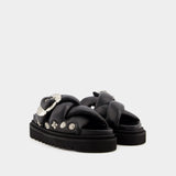 Sandales Aj1317 - Toga Pulla - Cuir - Noir