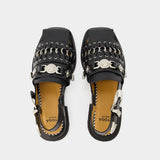 Sandales Aj1312 - Toga Pulla - Cuir - Noir