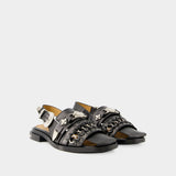Sandales Aj1312 - Toga Pulla - Cuir - Noir