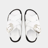 Sandales Aj1317 - Toga Pulla - Cuir - Blanc