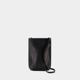 Sac à bandoulière Banner Small - Ganni - Cuir - Noir