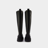 Bottes en Cuir Khaki