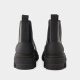 Bottines Low Chelsea - Ganni - Cuir - Noir