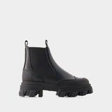 Bottines Low Chelsea - Ganni - Cuir - Noir
